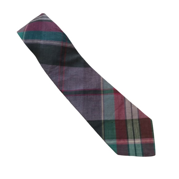Brooks Brothers  Men’s Cotton Necktie. Multicolor Checks  & Plaids Tie - Picture 2 of 5